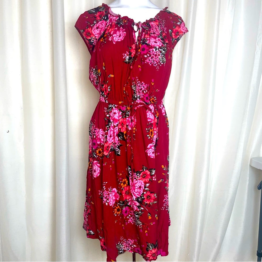 Torrid Red Flutter Sleeve Sundress